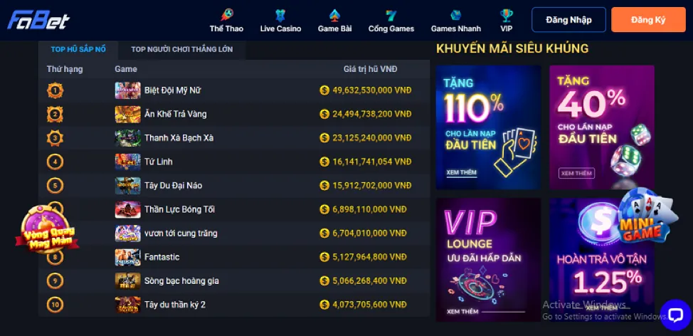 Lợi ích khi chọn vn123 casino